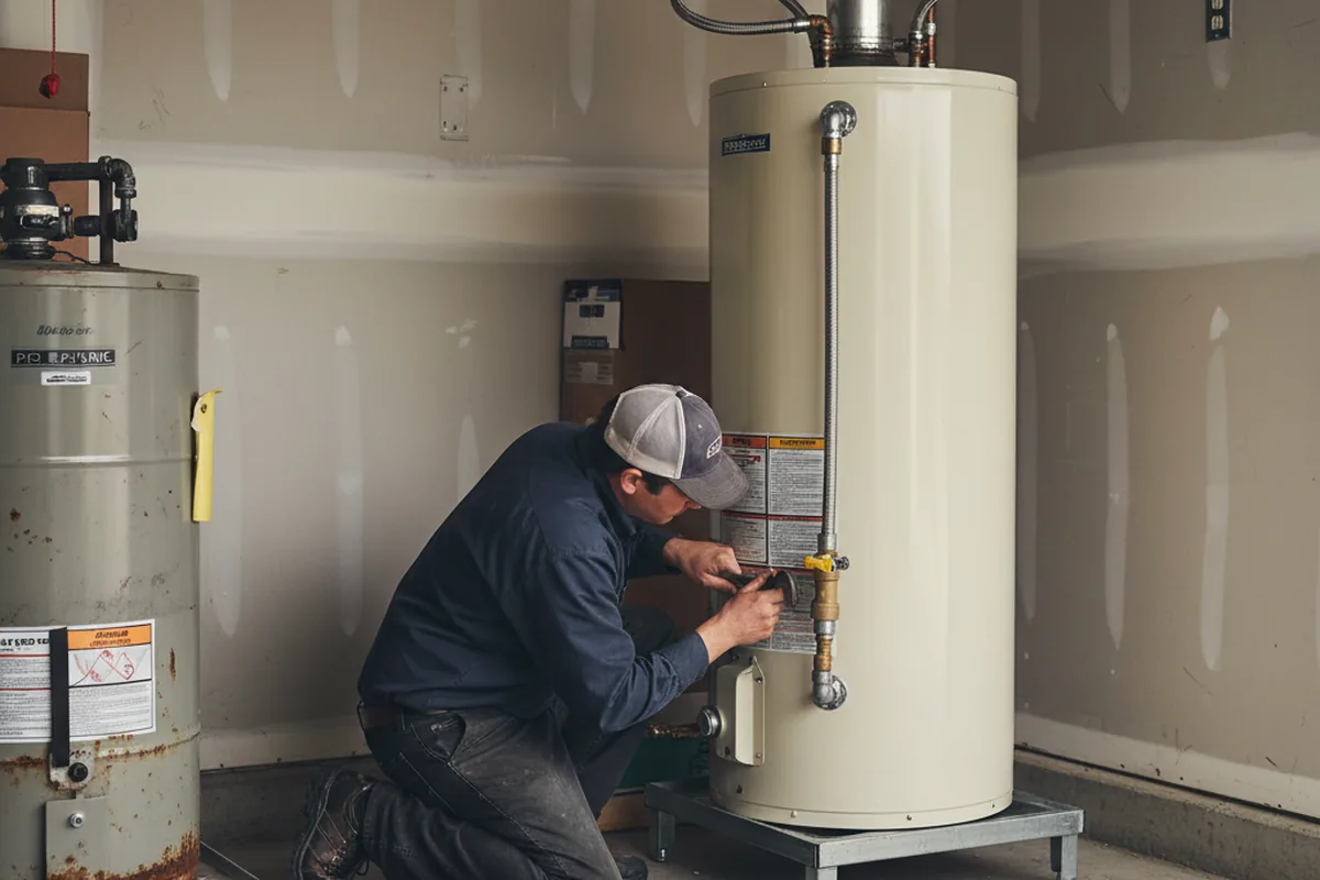Water heater and shutoff valve replacement in North Hills